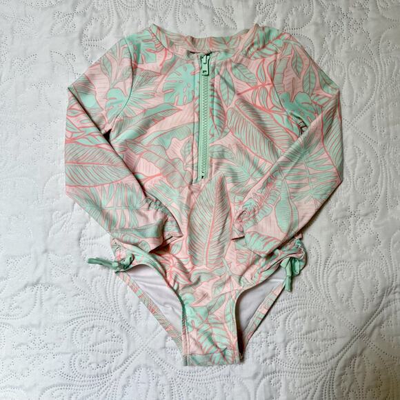 Cat & Jack One Piece Rash Guard Swim Suit 3T - Picture 2 of 6